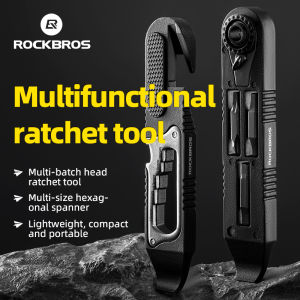 ROCKBROS Multifunctional Tire Pry Bar Bicycle Repair Tool Ratchet Wrench MTB Road Bike Tire Repair Combination Cycling Equipment