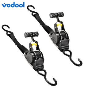 VODOOL Premium 2Pcs Ratchet Straps 3.3M with Hooks for Luggage Truck and Cargo Securement