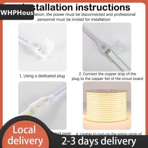 [COD] WHPHous Ship within 24 hours High Quality 220V Waterproof Light With Plug COB LED Strip Plug Accessories High Voltage Light Bar Connector
