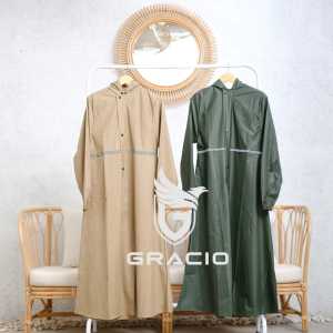 JAS HUJAN MANTEL GAMIS Syari Wanita Muslimah Jumbo Waterproof PVC Anti Rembes By Jas Hujan GRACIO