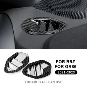 KUNGKIC Dry Carbon Fiber For Subaru BRZ Toyota GR86 2021-2025 Dashboard Side Air Vent Decorative Cover Sticker Interior Accessories