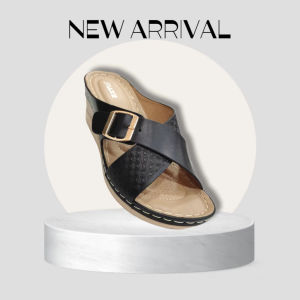 Max2 - Kasut Wedges Wanita Moden PU | Selesa dan Tahan Lama | Rekaan Multifungsi | 6.5cm Tumit