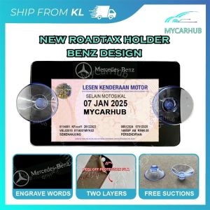 Suzuki 2 Layers Acrylic Roadtax Holder Small Size With Suction Cup Toyota Honda Nissan Audi Mercedes Benz Kia Hyundai