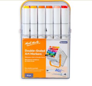 Mont Marte Double Ended Art Markers in Case 36/48pc