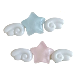 Wing Star Wing Duckbill Hair Clip Women Teens Lightweight Hairpins For Ponytails Thin Hair And Special Occasions