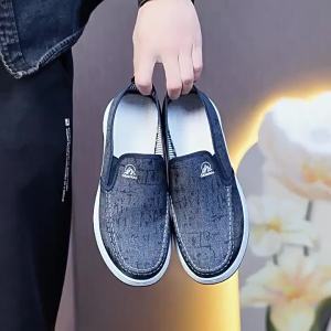 Old North MenS Canvas Shoes For Spring And Summer Slip-On Flat Shoes For Middle-Aged And Elderly Casual And Lightweight Canvas Shoes