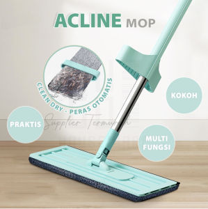 Alat Pel Lantai TARIK Ultra Mop Flat Acline - Pel Lantai Tarik Biru Handsfree