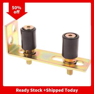 🔥🔥🔥pheebss ลูกกลิ้งนำทางประตูชานบ้าน1ชุดลูกกลิ้งนำทางประตูบานเลื่อนพร้อมตัวยึดเสา L ลูกกลิ้งไนลอนคู่แบบปรับได้