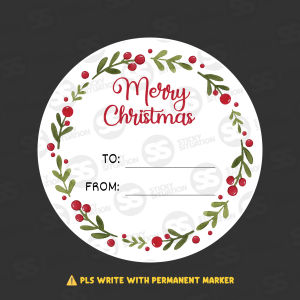 Writable Christmas Day Stickers – Stickers for Goodie Bags – Gift & Present Stickers