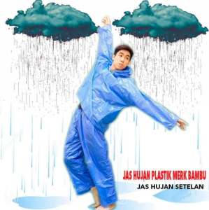 jas hujan stelan celana plastik bambu murah setelan kresek super quality mutu bagus