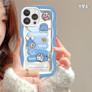 (Lokal Ready) Xinyu Casing hp OPPO Reno 8T 4G Reno 6 5G Reno 5 Reno 5F Reno 4F Kartun Doraemon Cream Gelombang Perbatasan Lembut Jernih Kamera Soft Case