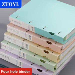 [COD] ZTOYL โฟลเดอร์4รูรูปตัว D แบบพกพาโฟลเดอร์จัดเก็บเอกสารแบบหลวมๆ A4กระเป๋าใส่เอกสารนักเรียนทดสอบการจัดเก็บกระดาษอุปกรณ์การจัดการสำนักงาน