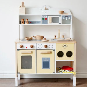 Nunukids Wooden Kitchen Set Children Role Pretend Play Kids Educational Toys Set