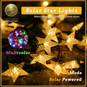 Solar LED Star String Christmas Fairy LightsWaterproof Outdoor Decoration Lamps Use for Garlands Garden Wedding PartyXmas String Fairy Lights