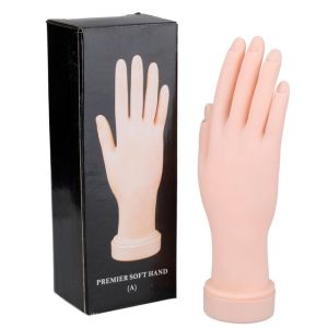 Nail Art Practice Fake Hand Flexible Bendable Silicone Fake Hand For Nail Art Beginners