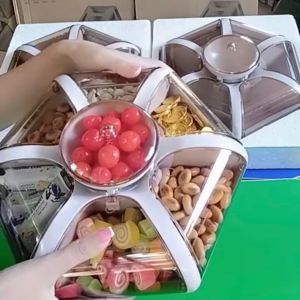 Khay đựng mứt hoa 6 cánh tự bung mẫu mới