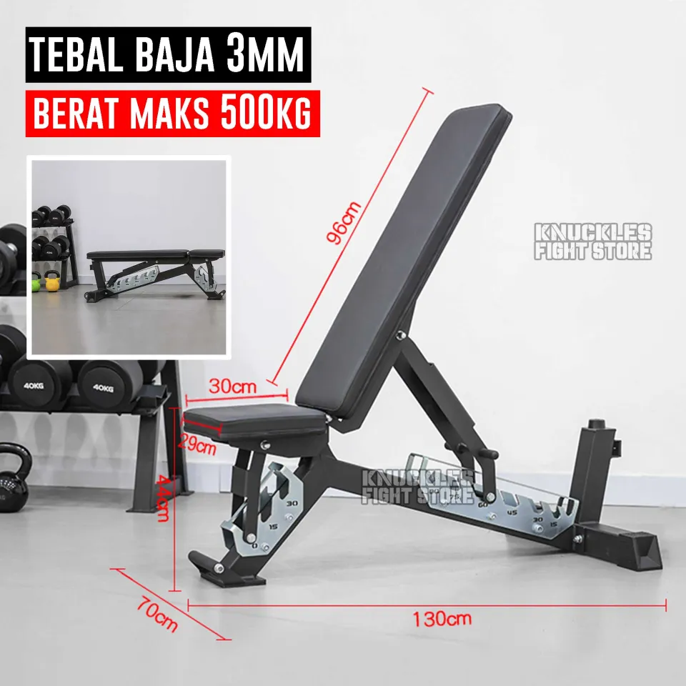 Bench Press Kursi Gym Bangku Fitness Lipat Home Gym Adjustable