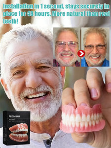 Artificial Tooth Full Function Denture/Comfort Fit Removable Denture/Self-Confidence Smile For Missing Teeth/Removable Prosthetic Teeth Solution/Adults Use