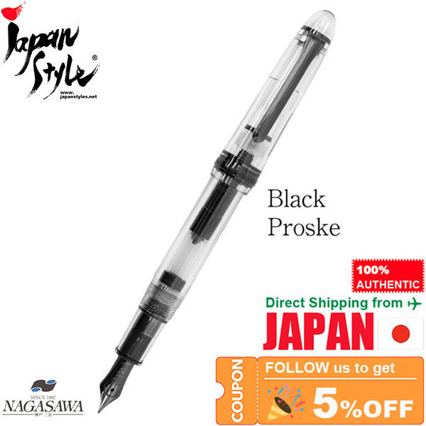 100% Authentic] NAGASAWA Original Fountain Pen BLACK PROSKE