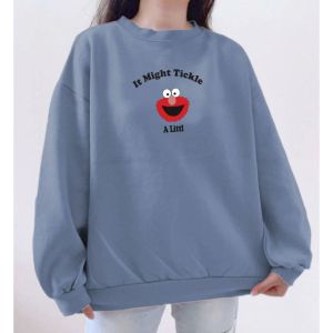 Baju sweater elmo style anak perempuan l xl xxl baju wanita hoodie cwek aesthetic switer ootd cewek atasan wanita style baju anime cewek lengan panjang bahan fleece tebal murah suiter oversize cowok distro bisa cod -CS