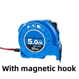 MAOMEI STUDIO 5M /10M Heavy-Duty Steel Tape Measure ic Hook 32mm Wide Thickened Tape Measure Retractable Measuring Tape Reliable Hand-Tool Steel Tape Measure Construction