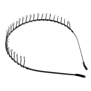 【Miễn phí vận chuyền】băng đầu lượn sóng xoắn ốc kim loại trung tính màu đen chống trượt Nam Nữ phụ kiện băng đô thể thao linh hoạt