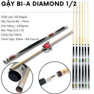 Cơ Bida 2 Khúc Đài Loan 145cm Gậy Bi-A 2 Khúc Dành Cho CLB Gỗ Ramin - Gỗ Sồi [ GẬY BIDA 2 Khúc ]