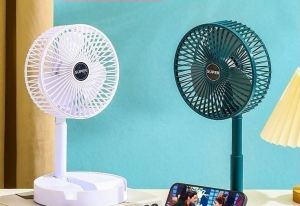 Foldable Telescopic Fan USB Rechargeable Direct Current DIY Kipas Boleh Lipat 3 Speed 15cm Telescope Cooling Plug In Fan