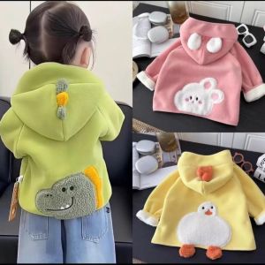MINIFELE 262 Thickened Toddler Fleece Jacket Animal-shaped Long Sleeve Childrens Hooded Jacket High Quality Clothes Kids Winter Outerwear Coat Baby Boys Girls