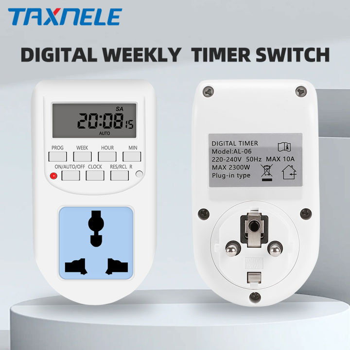 AL-06 Digital Timer Switch Universal UK EU US Socket Weekly ...