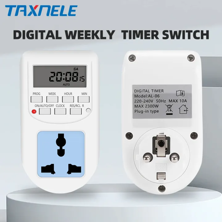 AL-06 Digital Timer Switch Universal UK EU US Socket Weekly ...