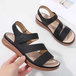 One Shoes รองเท้าแตะส้นแบนตีนตุ๊กแกแบบเปิด ผู้หญิง กันลื่น ทนต่อการสึกหรอ