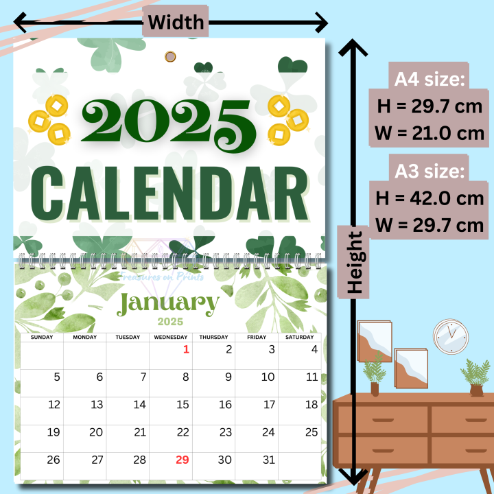2025 Calendar Plantita Calendar Design Wall Calendar Desk Desk Calendar 2025 A3