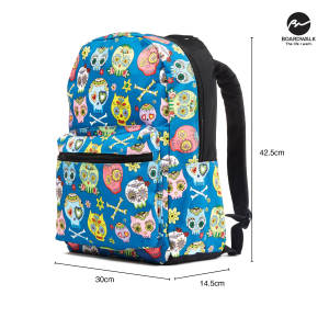 Boardwalk Macda School Girls Backpack with Sugar Skull Design