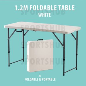 HDPE Outdoor Foldable Table Portable 3 Adjustable Height Folding Banquet Event Catering Buffet (1.2m/1.5m/1.8m)