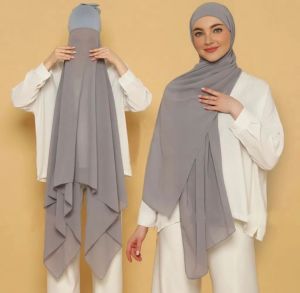 PASHMINA INNER CERUTY BABYDOLL IMPORT 2in1 PREMIUM/pashmina ciput (Cod)