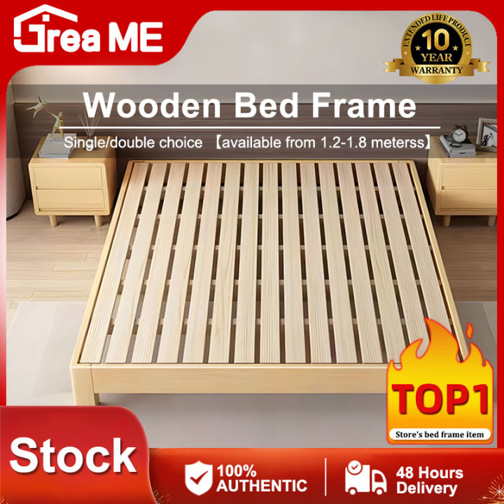 【10 Years Warranty】Dreame New 100 Wooden Bed 10 Years Warranty 1.2/1.