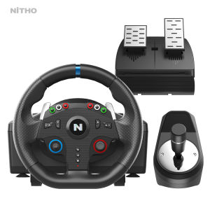 Nitho Drive Pro ONE Competition Gaming Racing Wheel with Separate Shifter and Floor Pedals for Windows PC 270 Degree Zero Dead Zone Steering Wheel for Windows PC Simulation Games Only