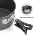 CAMELCROWN Portable Aluminum Alloy Lightweight Camping Pot Set Outdoor Picnic Hiking Cooking Pan Pot Kettle Cookware Set Folding Storage. 
