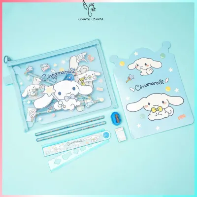 SHUTA Sanrio 7in1 stationery set Cute cartoon Kuromi stationery gift box Girls school stationery kids crayon set