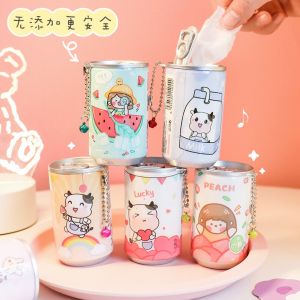 Mini Tin Wet Tissue Wipe 30pcs Comel Mini Tisu Basah卡通迷你拉罐装湿纸巾