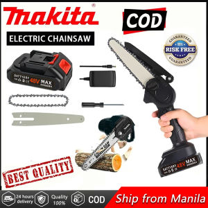 🔥9.9 MEGA SALE🔥 Makita 6Inch Electric Chainsaw Cordless 48V 2 Li-ion Battery Rechargeable Portable Handheld Pruning Saw Wood