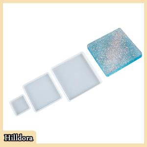 [Hilldora] Square Silicone Casting Epoxy Molds For DIY Resin Tray Coaster Jewelry Moulds