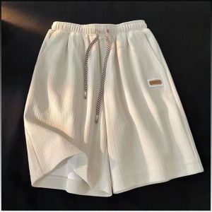กางเกง นักแฟชั่น กางเกงขาสั้นผ้าไหมน้ำแข็ง ดูดความชื้น บาง และระบายอากาศได้ดี สะดวกสบาย ผ่อนคลาย