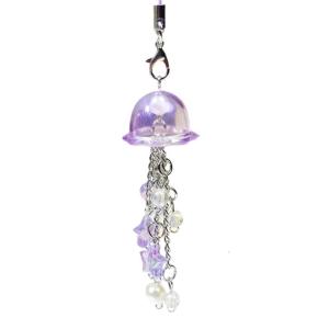 Fashionable Jellyfish Phone Charm Stylish Phone Lanyard Stylish Keychain Charm Accessory for Phones Key and Earphones