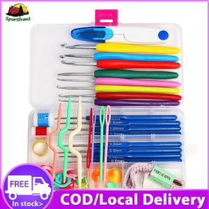 【Fast delivery】 Professional 16-Piece Crochet Hook Kit with Ergonomic Design for Seamless Crochet and Knitting