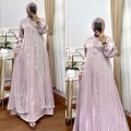 [D2K Fashion] Promo!! Siya Maxy Dress Lebaran Terbaru 2024 Shimmer / Dress Kondangan Wanita Elegan Hijab Busui. 