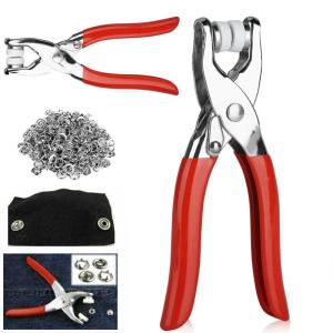 Press Studs Pliers 9.5mm Metal Sewing Prong Rings Buttons Clip Pliers DIY Clothes Tool for Sewing Leather Rivets Bags Clothes