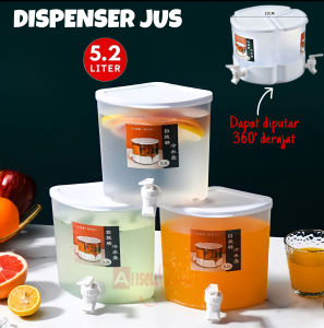 ( BISA COD ) PROMO Dispenser Jus Plastik Mini 5.2 Liter / Galon Air Kecil / Ketel Minuman Dingin / Keran Dispenser / Bucket Mini Juice / Water Tank Portable / Dispenser Kulkas