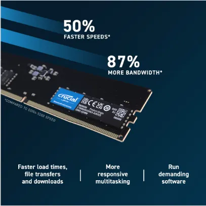 Crucial 64GB Kit (2 x 32GB) DDR5 4800mhz 4800 mhz DIMM RAM for